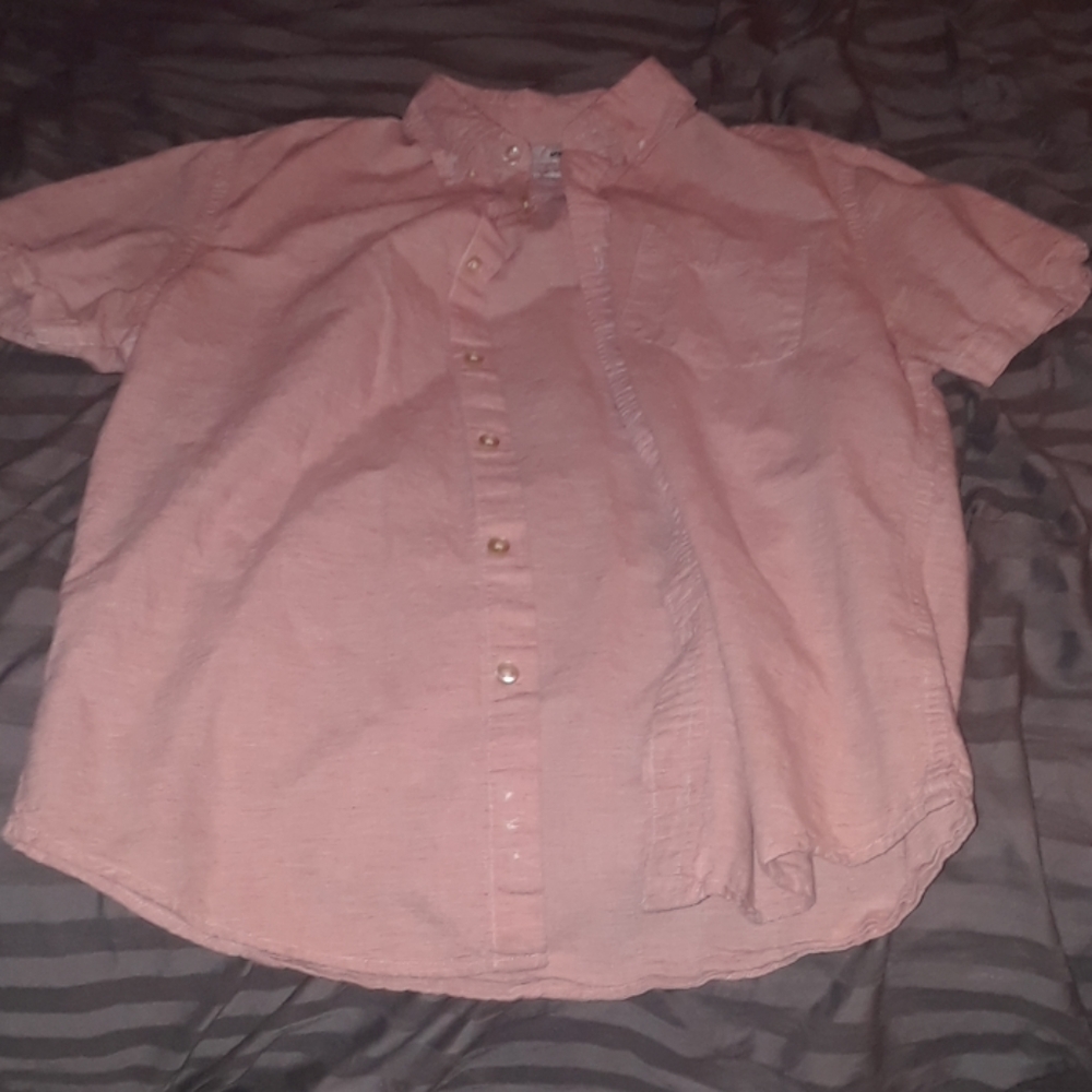 Orange button down